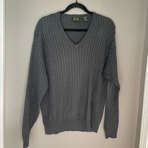 Bobby Jones Golf Charcoal V-Neck Sweater